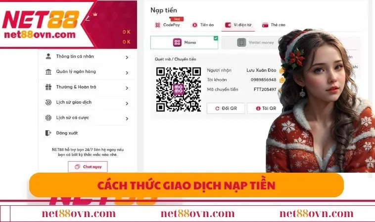 Cách thức giao dịch nạp tiền