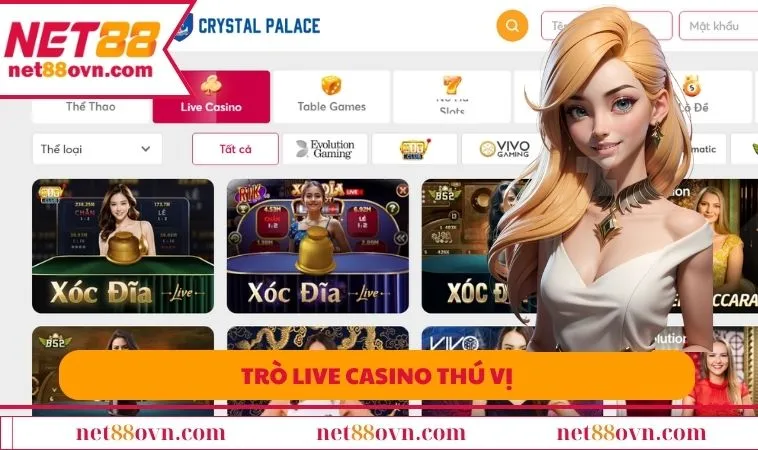 Trò Live Casino thú vị